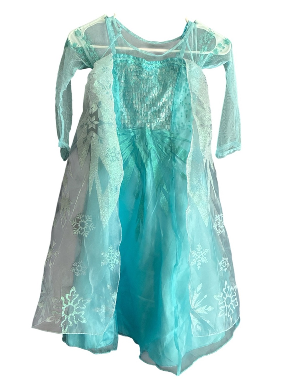 Disney Girl Princess Frozen Elsa Costume Halloween Party Dress size 5 6